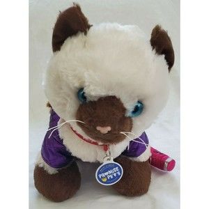 Build A Bear Promise Pets Siamese Himalayan Kitty Cat Plush BAB Microphone Coat